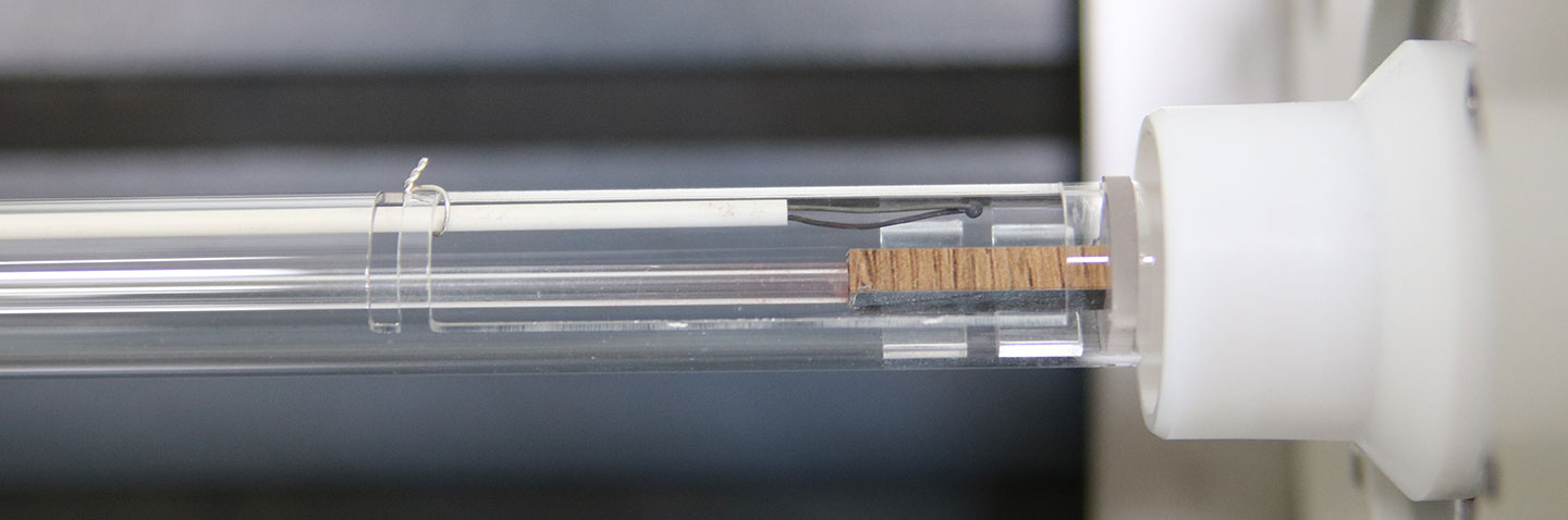 Schubstangendilatometer Schubstangendilatometer mit Probe